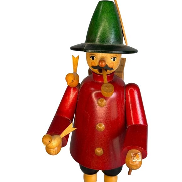 Vintage Erzgebirge Kegler Smoker Bird Dealer German Christmas Figure 8 1/2" - Picture 8 of 8
